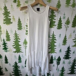 Paper Doll White High-Low Lace Dress